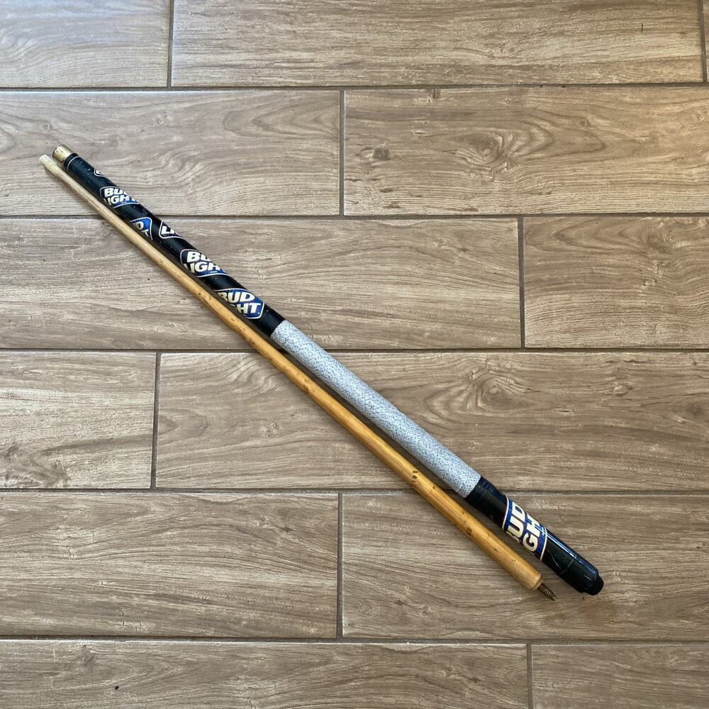 Vintage Bud Light Beer Logo Pool Cue Stick